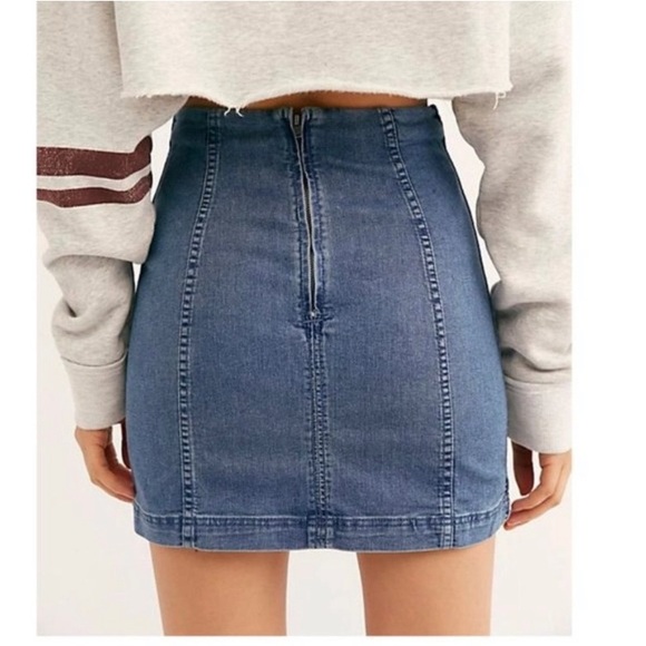 Free People denim mini skirt - Picture 3 of 7